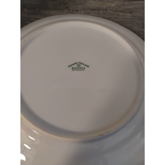 Johann Haviland Bavaria Germany Blue Garland China 7 3/4" Salad Plate - Picture 5 of 5